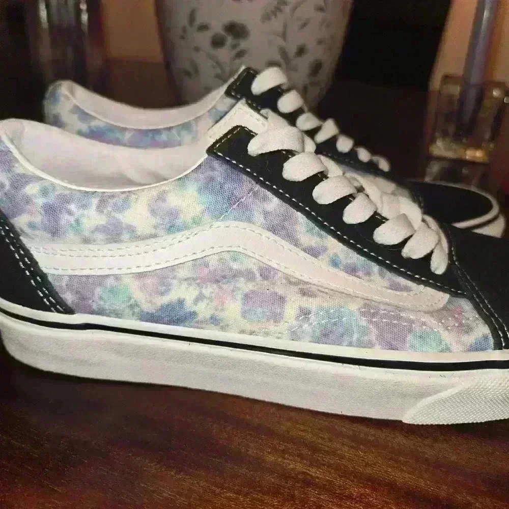 Vans Old Skool English Lavender Purple Blue Womens Size 7.5 Mens Size 6 - Picture 7 of 11